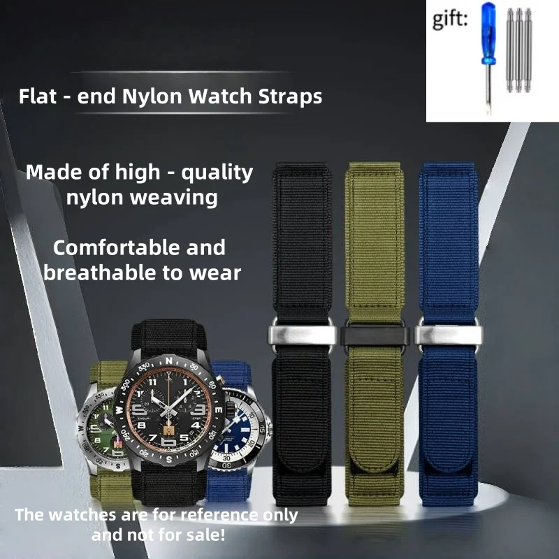 Thick and Durable Nylon Hook and Loop Fastener 22 24mm Watch Strap for Bell Ross BR01 BRO3 Panerai watches Waterproof Watchbands