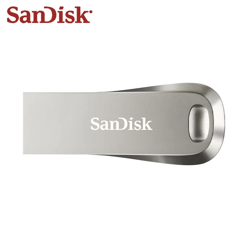 Original SanDisk USB3.2 Flash Drive Ultra Luxe Metal Pendrive 32GB 64GB 128GB 256GB 512GB Silver Memory Stick SDCZ74 U Disk