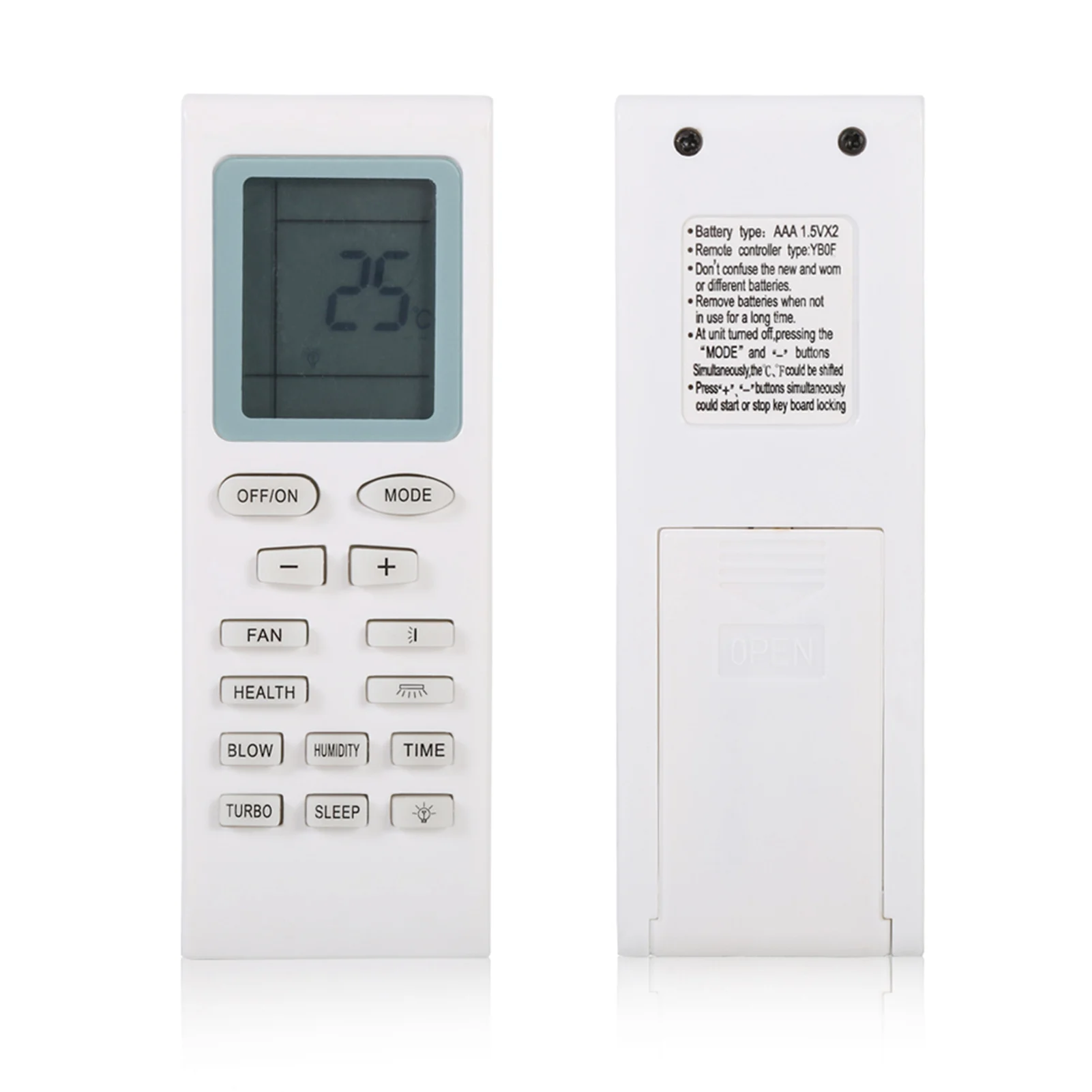 New Stylish Air Conditioner Controller Air Conditioner Remote Control Replacement Universal Controller for Gree YBOF
