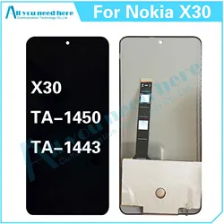 100% Test For Nokia X30 TA-1450 TA-1443 LCD Display Touch Screen Digitizer Assembly Repair Parts Replacement