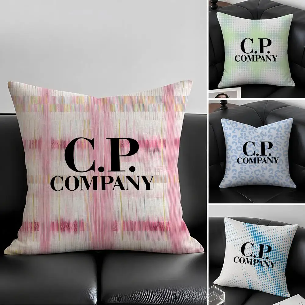Fashion Brand C.P. Company Cushion Cover Natural Linen Pillowcase Set, All-in-One Decor for Sofa, Bedroom & Chair