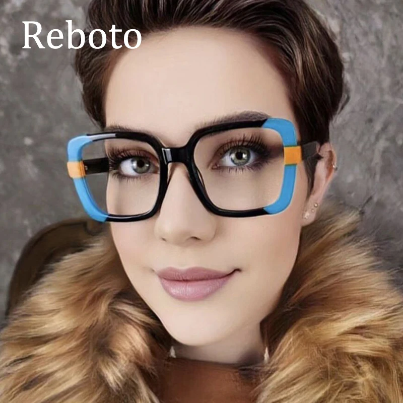 Square Colorful Eyeglass Frames For Women 2024 New Anti-blue Light Optical Women's Glasses Frame Vintage Eyeglasses Female UV400