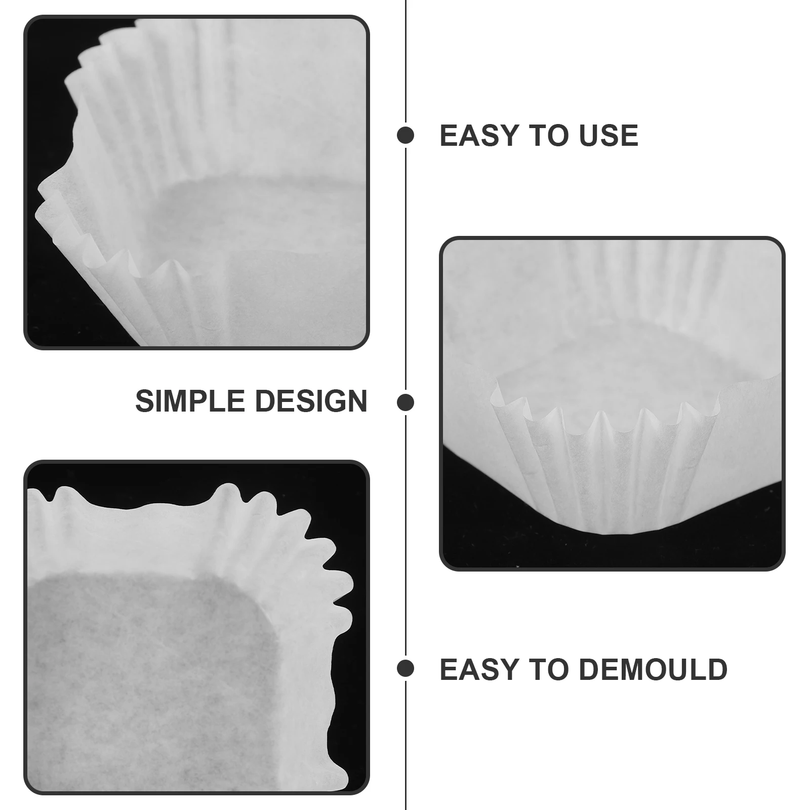 

1000Pcs Cake Liners Paper Muffin Cups Heat Resistant Strong Cupcake Cases Small Size for Home Kitchen Bakery Coffee Shops