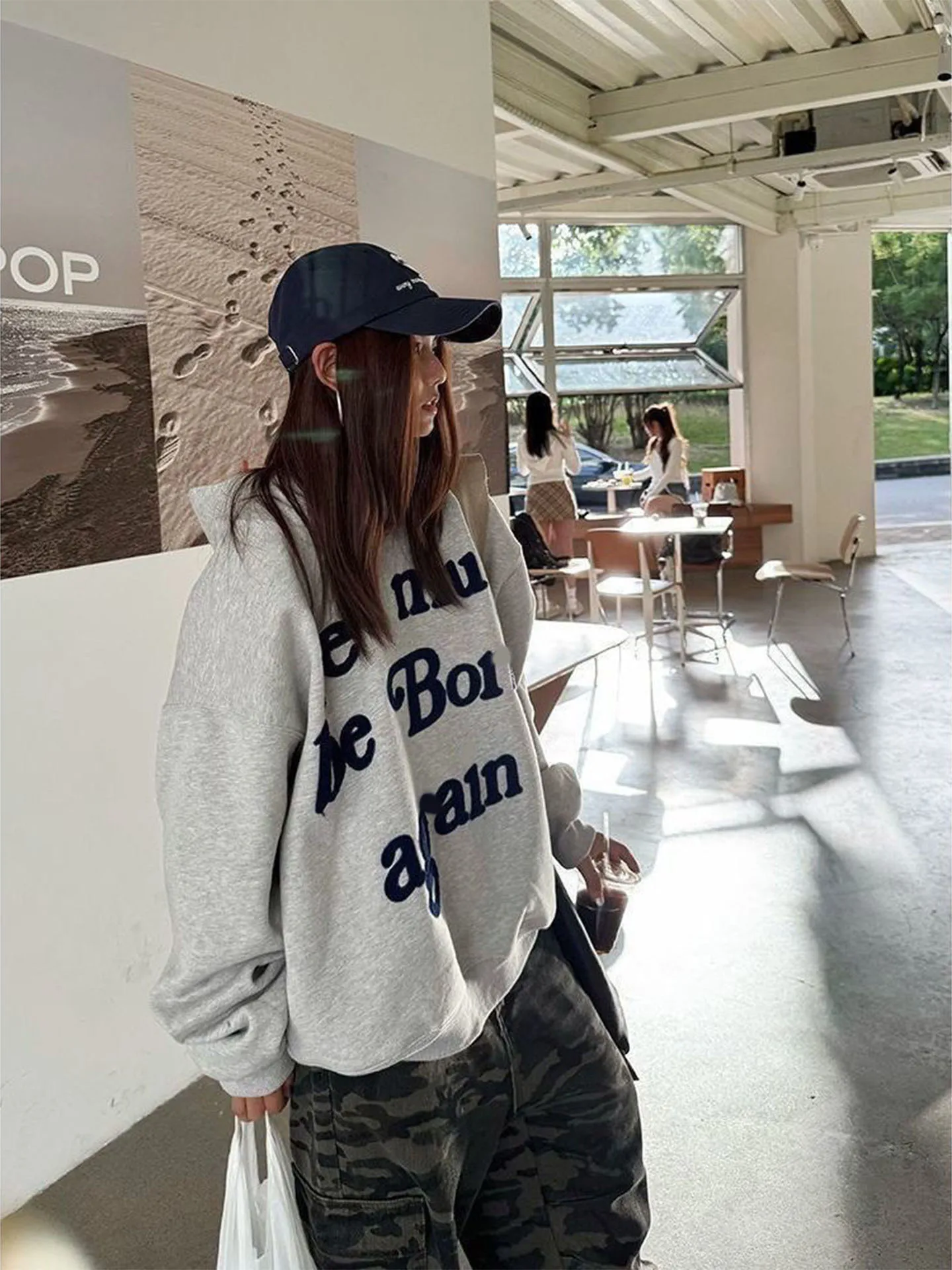 

Женская толстовка с капюшоном для пар American Sle 2021, свободная корейская версия, толстовка из полиэфирного волокна, длинная толстовка с капюшоном све