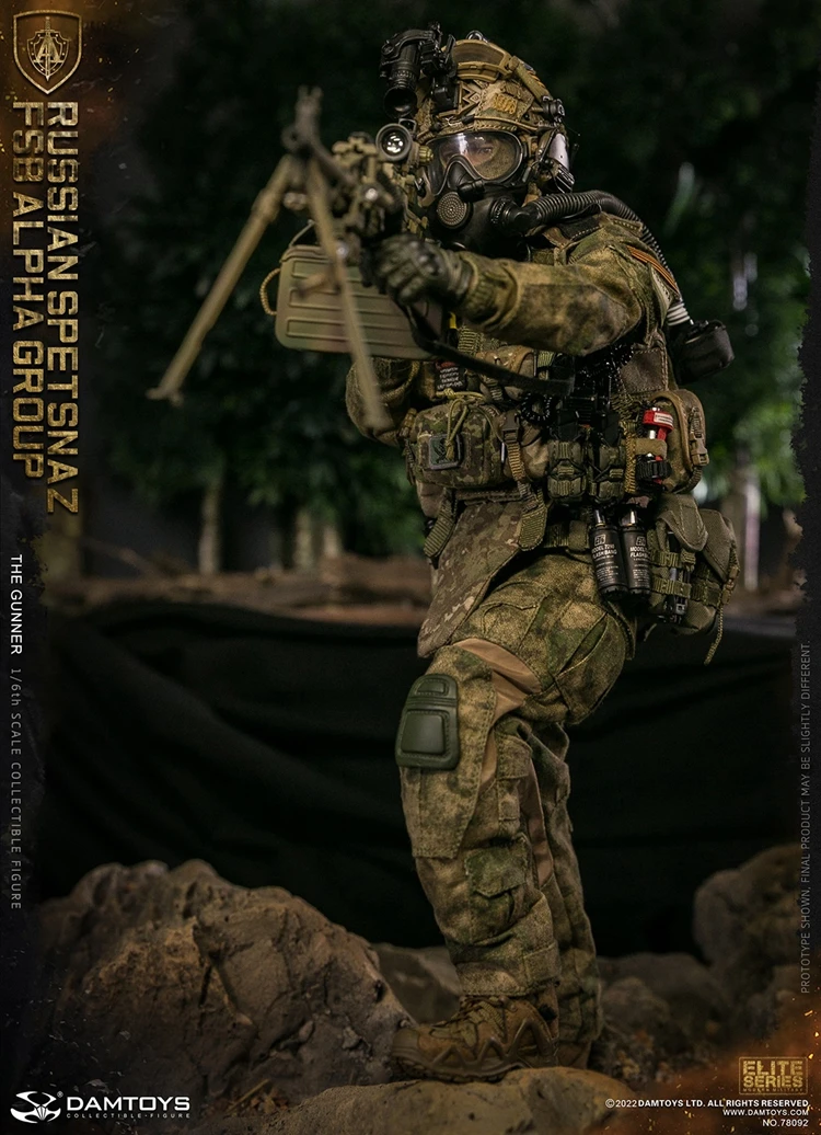 

DAMTOYS DAM 78092 1/6 Soldier Russian Spetsnaz FSB Alpha Group Machine Gunner Full Set 12'' Action Figure Model Toy In Stock