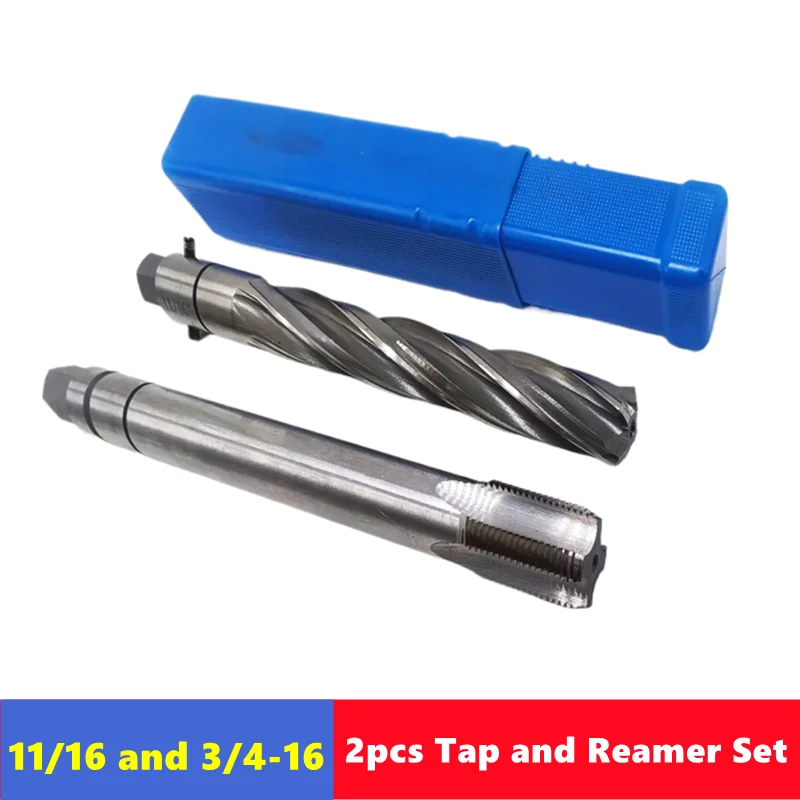 

HSS американская развертка для метчиков, набор из 2 предметов, развертка для метчиков 3/4-16, 11/16, автомобильный станок для обработки деталей из алюминиевого материала