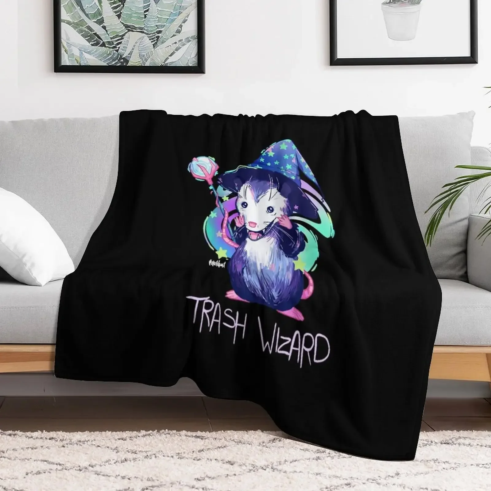 Trash Wizard Throw Blanket Large Luxury Thicken Flannel Blankets