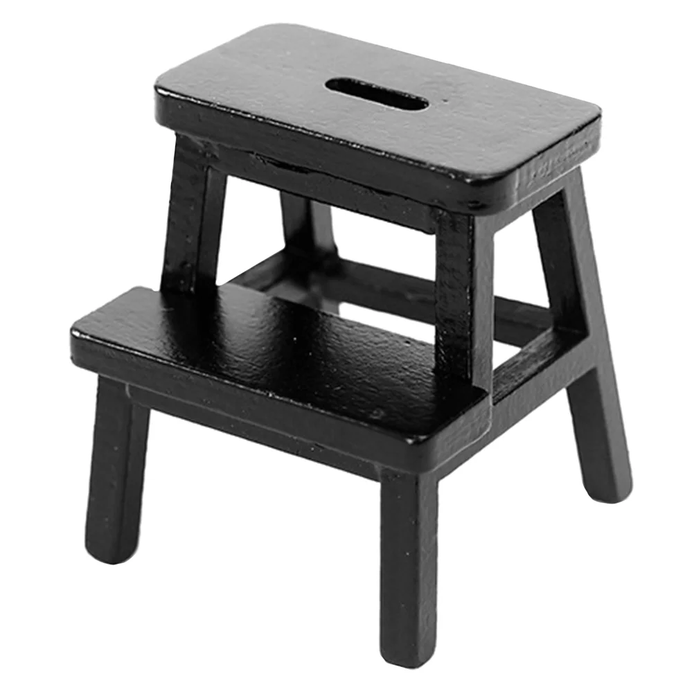 

Mini Step Stool Model House Furniture Toy Room Accessory Wooden Miniature Decoration