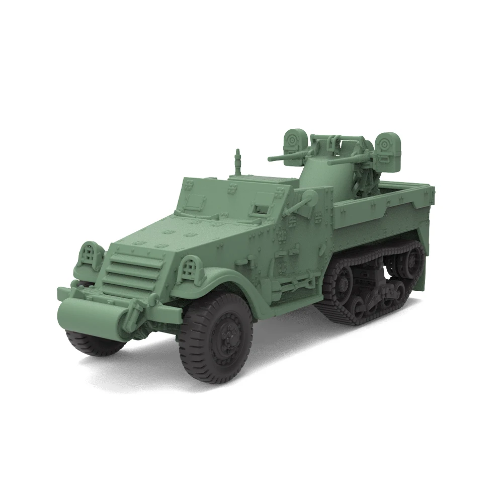 SSMODEL SS553 1/144 1/160 Kit modello militare US Carrello motore pistola multipla M13 SPAA