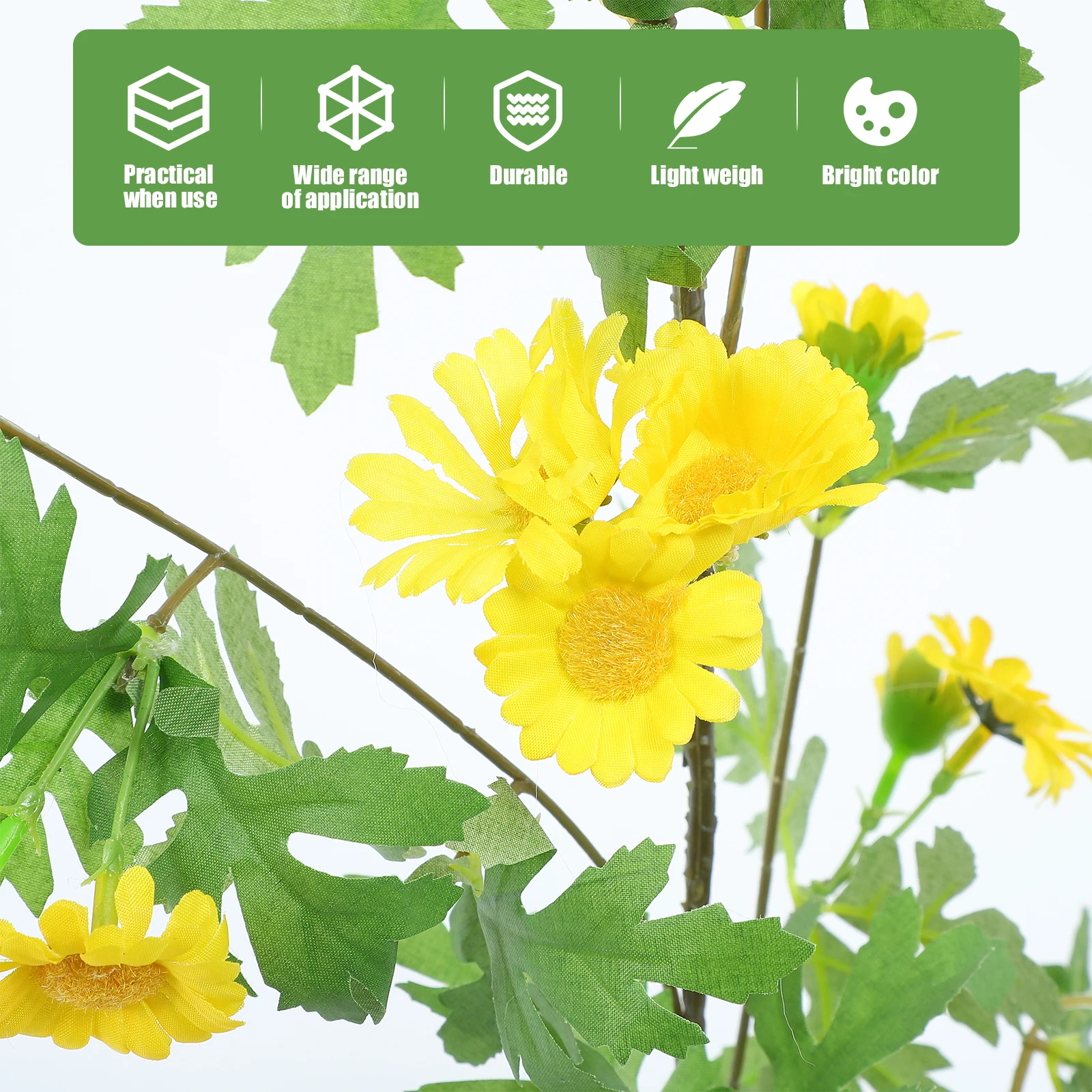 

Daisy Rattan Vine Decor Artificial Plant nament Simulation Flower Adornment Home Party Garden Yard Holiday Thanksgiving Festive