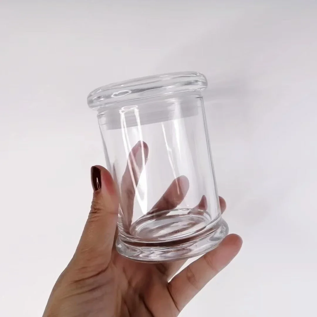 

Candel Holder Classic Transparent Aromatherapy Jar Home Decor Glass Candle Cup Empty Candle Holders Accessories m