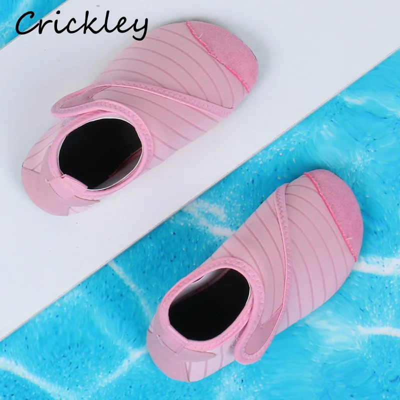 Summer Solid Kids Aqua Shoes Hook Loop Swim Beach Baby Boys Girls Slippers Soft Non Slip Toddler Children Diving Socks