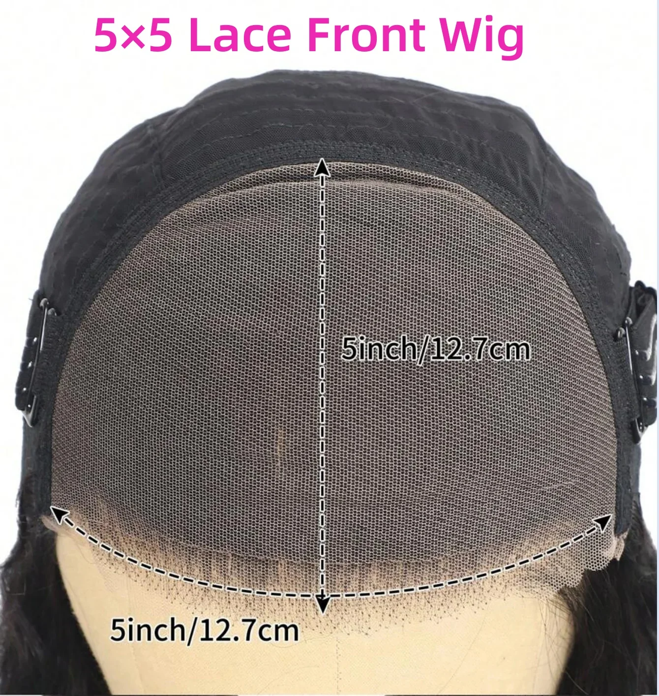 Wig Depan Renda Tanpa Lem 5 × 5 Gelombang Dalam Rambut Manusia Sorot Transparan Wig Rambut Manusia Aus dan Pergi Pra Dipetik HoneyBlonde4/27