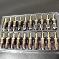 Monster series Banana Plug Screw fixing without welding 24K Gold Plated Pure Copper Speaker Adapter hi-end Audio Connectors