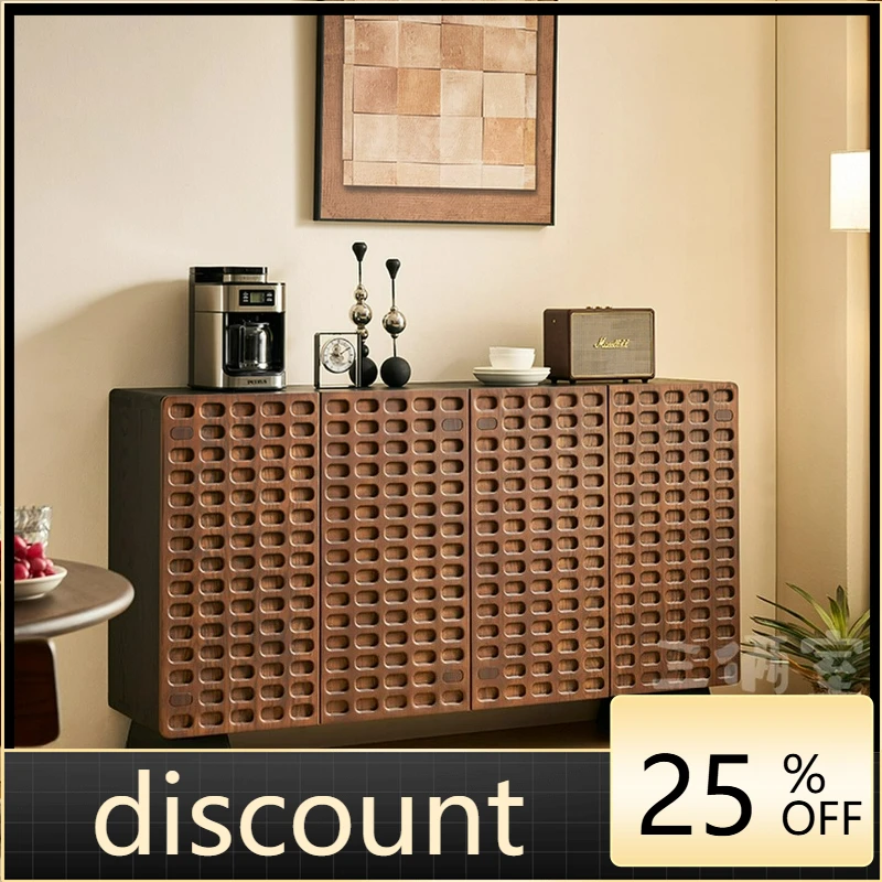 

LTT Chinese antique retro side cabinet restaurant ash wood porch cabinet American tea cabinet