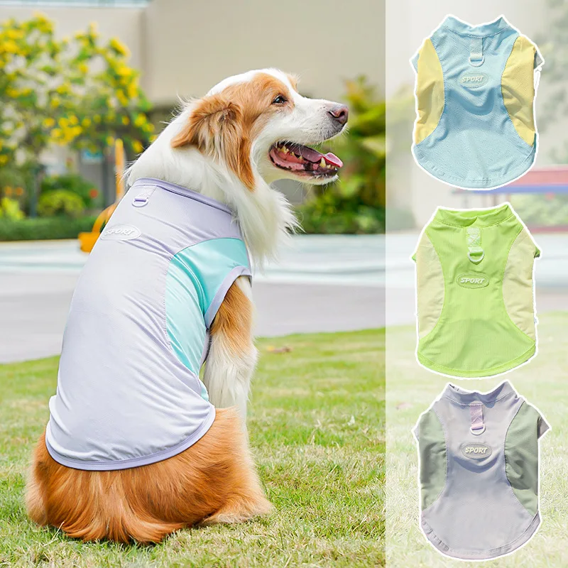 

Dog Clothes Summer Clothing Cooling Hoodies Vest For Small Large Dogs Dachshund Corgi Puppy Sleeveless Tshirt Vests Cats Dogs XS