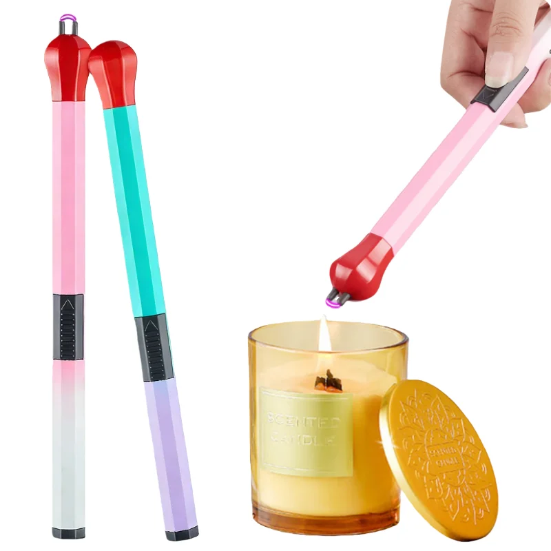 

Windproof Extended Match Pulse Lighter Aromatherapy Igniter Flameless USB Fast Charging Arc Outdoor Portable Ignition Gun