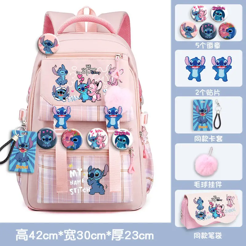 New Disney cartoon Stitch Backpack bag Kindergarten school bag gift