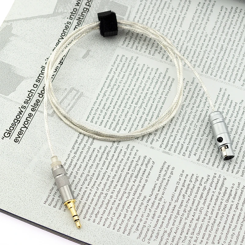 OCC Silver Plating Audio Mini XLR 3-Pin Cable Extension Cord for AKG K182 K275 K361 K371 BT K702 Q701 K7XX K245 M220 Headphones