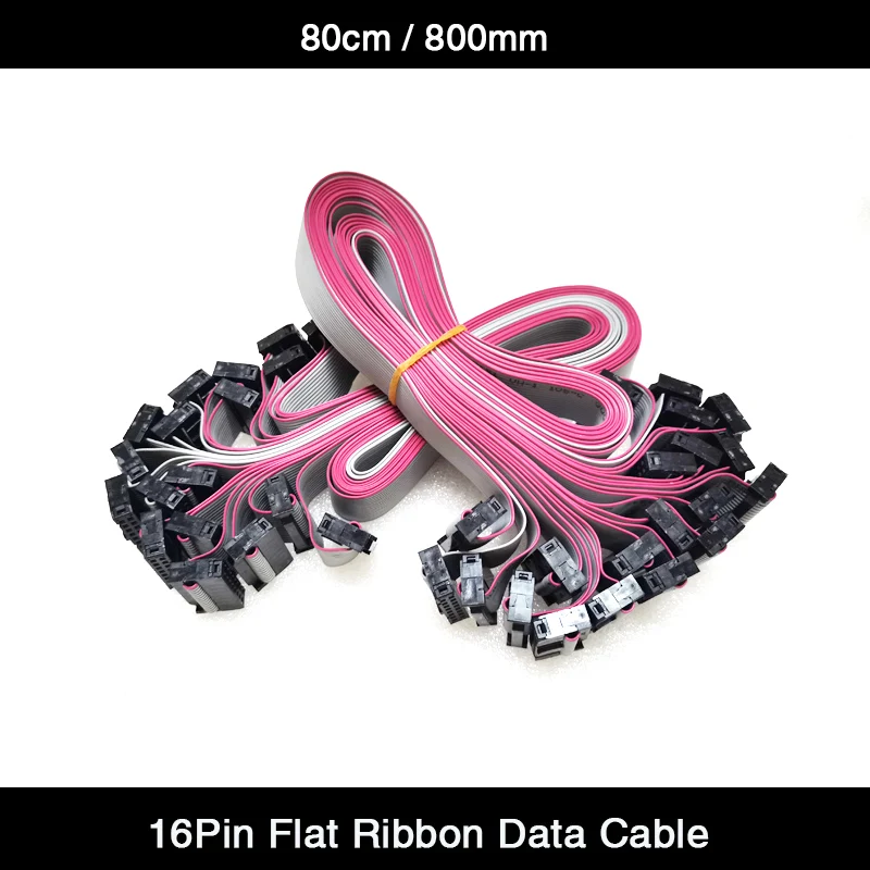 10pcs/lot 16Pin Flat Ribbon Length 80cm / 800mm HUB Cable Indoor / Outdoor LED Screen Modules / LED Control Card Data Cable