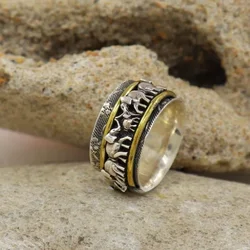 New Vintage Creative Exquisite Two Tone Electroplated 3D Elephant Fashion Men's and Women's Rings