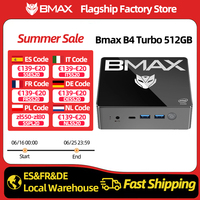 BMAX B4 Turbo Mini PC Windows 11 PC Intel N150 16GB 512GB SSD 2*HDMI 1*Type-C Supports 4K@60Hz 1000MHz Intel Graphics