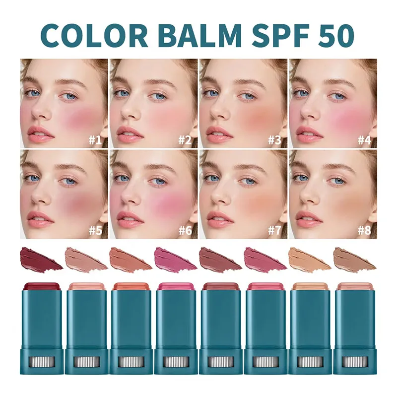 Blush Protetor Solar FPS 50 à Prova d'Água e Suor, Cor de Longa Duração, Acabamento Fresco e Natural, Textura Aveludada