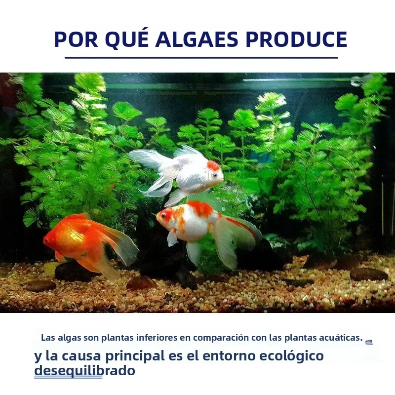 Imagen 4: Algaecida de Alta Eficiencia de 50g para Acuarios y Estanques, Control de Algas y Musgo, Reduce el Agua Verde, Purifica el Agua