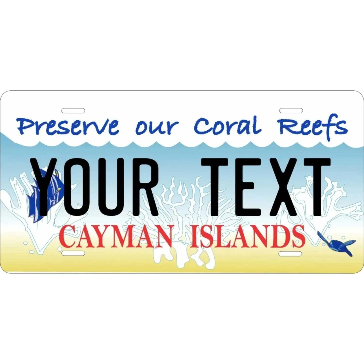 1pc [2D Flat] Cayman Islands Reefs Vintage Metal Decorative Plaque Waterproof Dustproof Home Garage Indoor Outdoor Wall Hanging