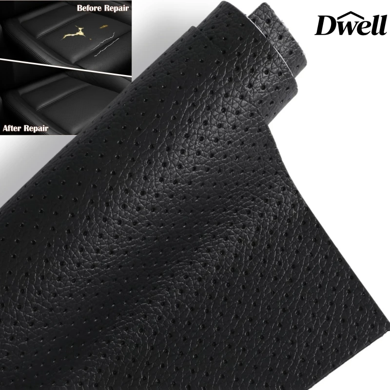 Perforated Breathable Faux Leather Self-Adhesive Leather Repair Sofa Patch Adhesive Tape Repair Car Seat Furniture Chair Repair