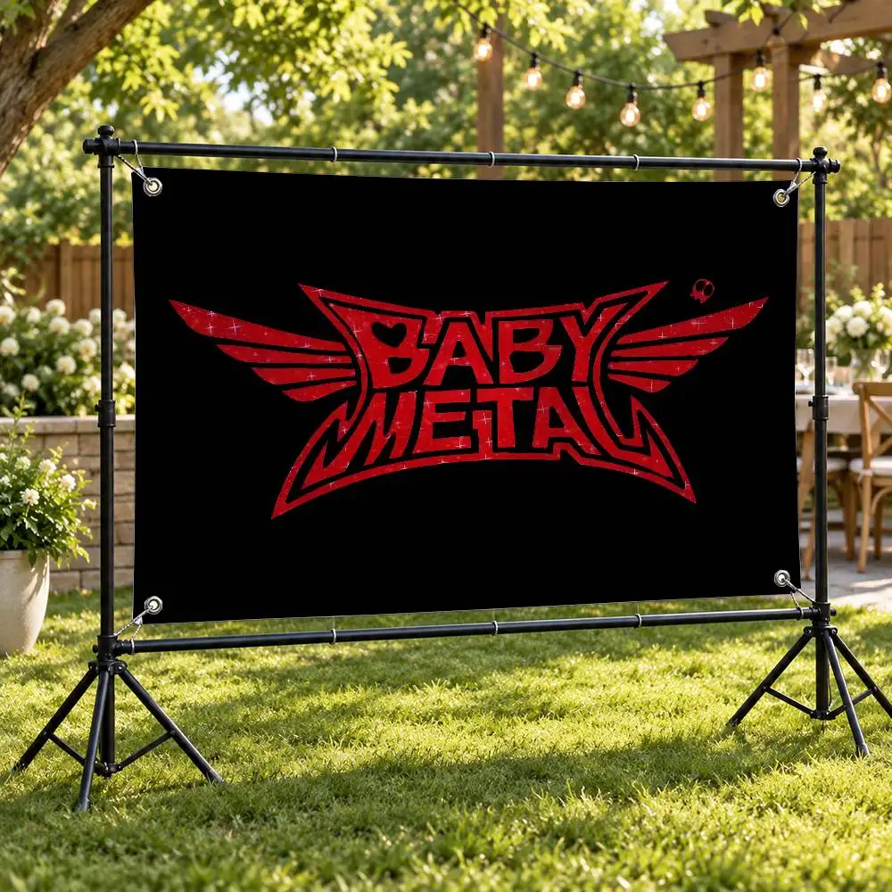 Metal Band BABYMETAL Aesthetic Wall Tapestry Flag Printed Wall Hanging Living Room Party Outdoor Decor