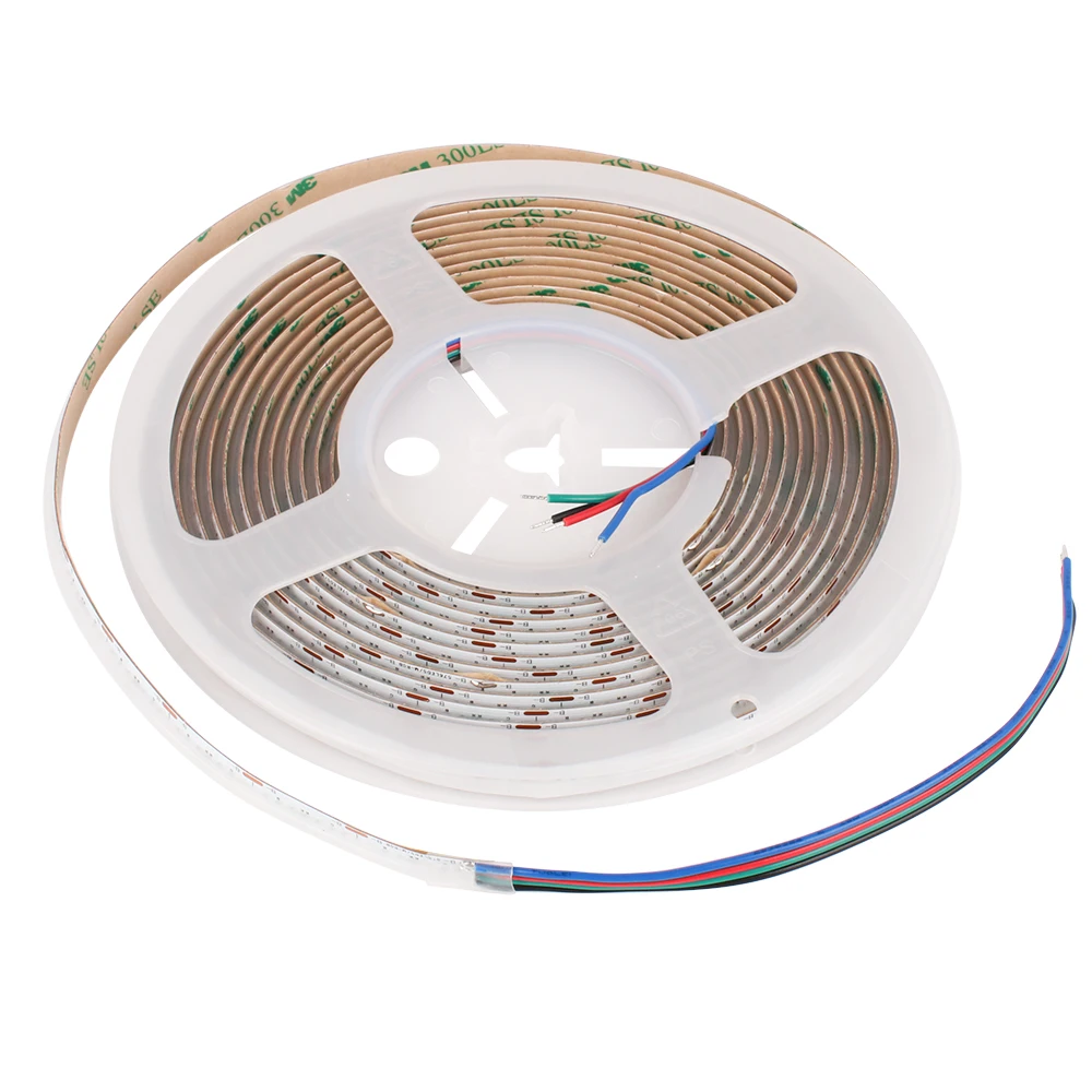 COB RGB LED Strip Light DC 5V/12V/24V Light Bar Tape for Home Decor Party 8mm 10mm
