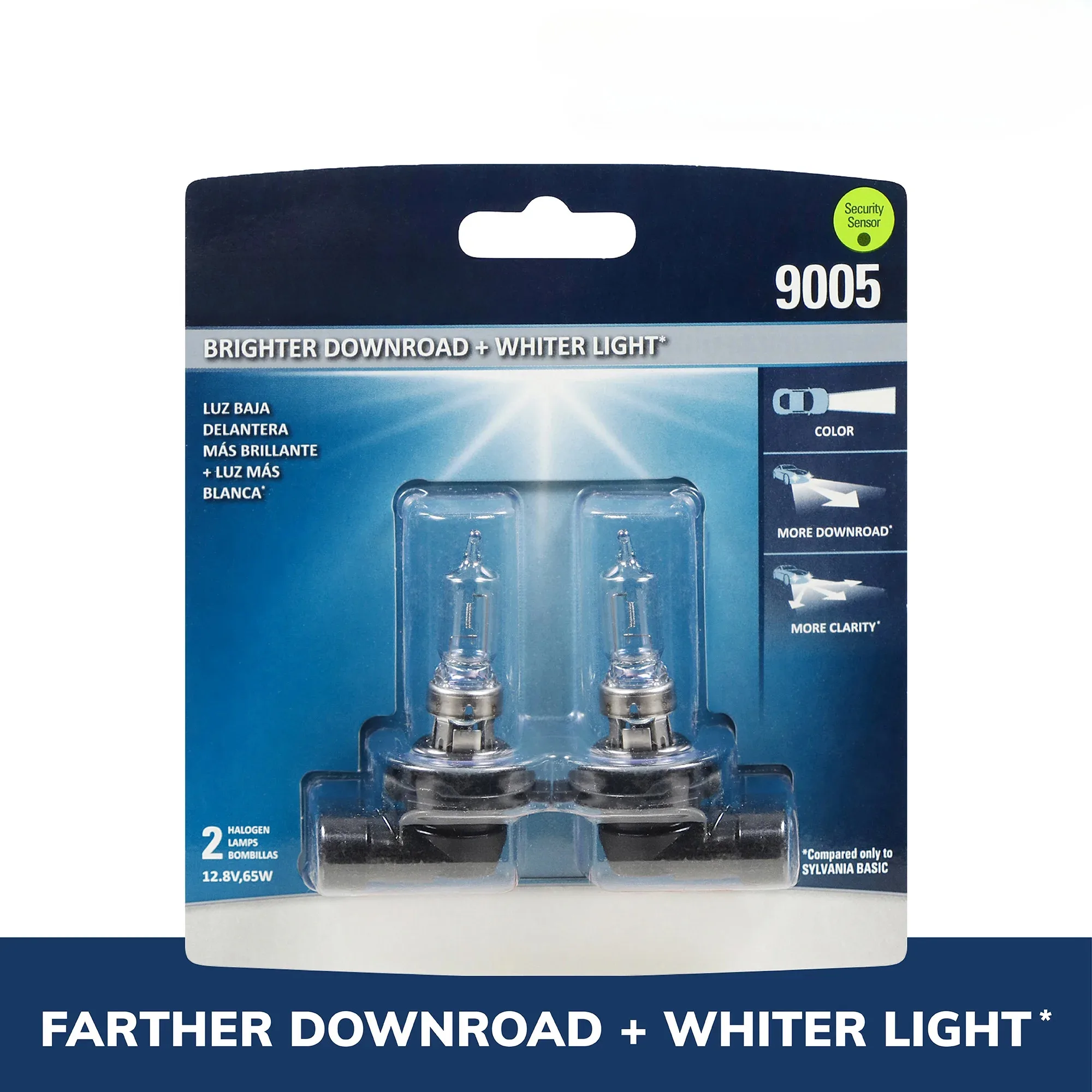 SYLVANIA 9005 SilverStar Halogen Headlight Bulb, 2 Pack