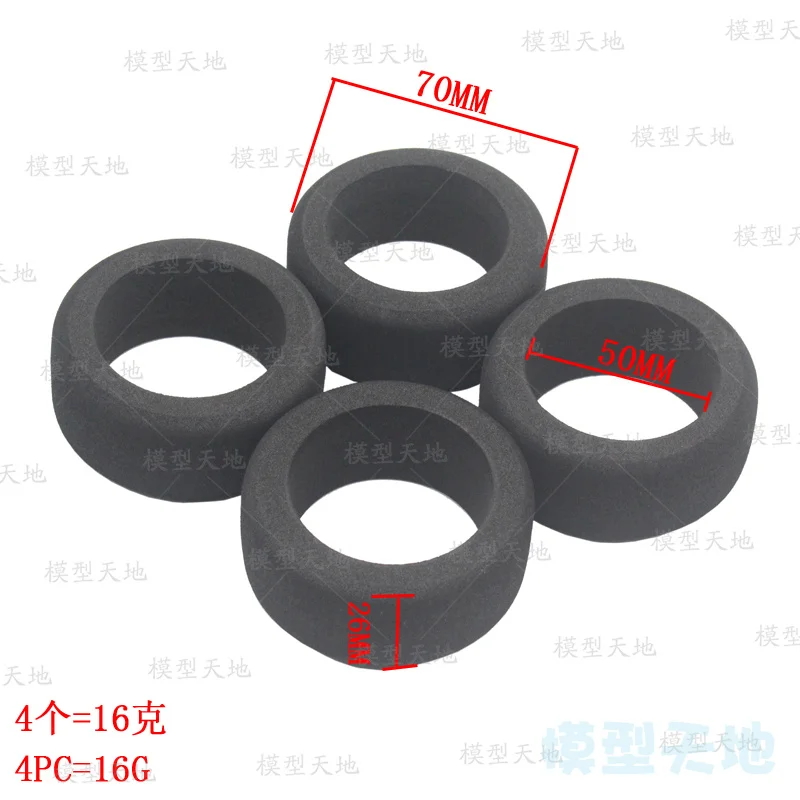 1/10 70MM high-density flat running sponge tire nylon rim professional racing on road tire HSP94123 Sakura D5 Tamiya TT02 FW06