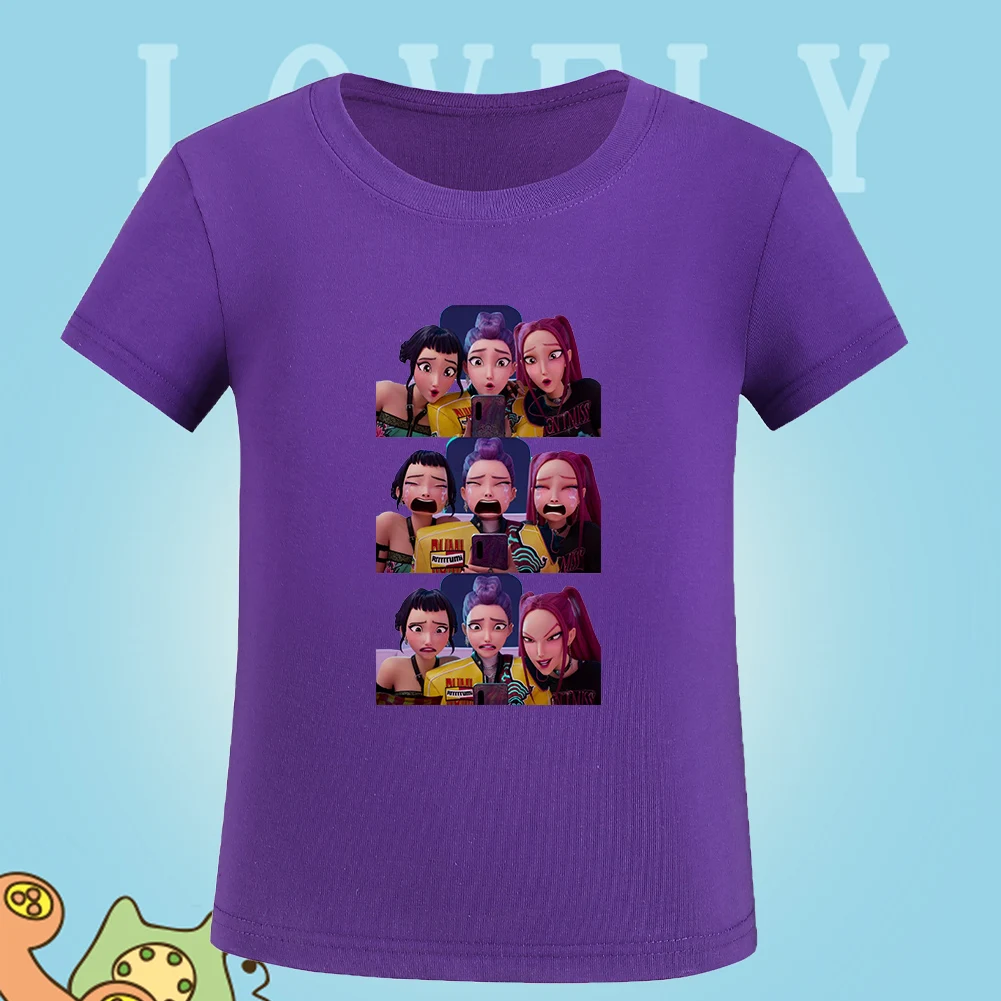 camisetas-infantis-para-criancas-huntrix-kpop-meninas-roupas-kpop-demonio-cacador-huntrix-camisa-menina-camiseta-para-um-menino-meninos-roupas