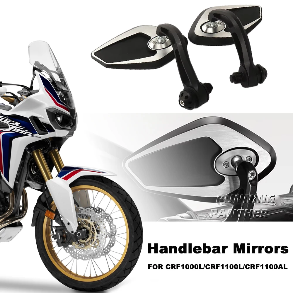 

For Honda CRF1000L CRF1100L Africa Twin Adventure Sport CRF1100AL Motorcycle Rearview Mirrors Bar End Handlebar Mirror Kit
