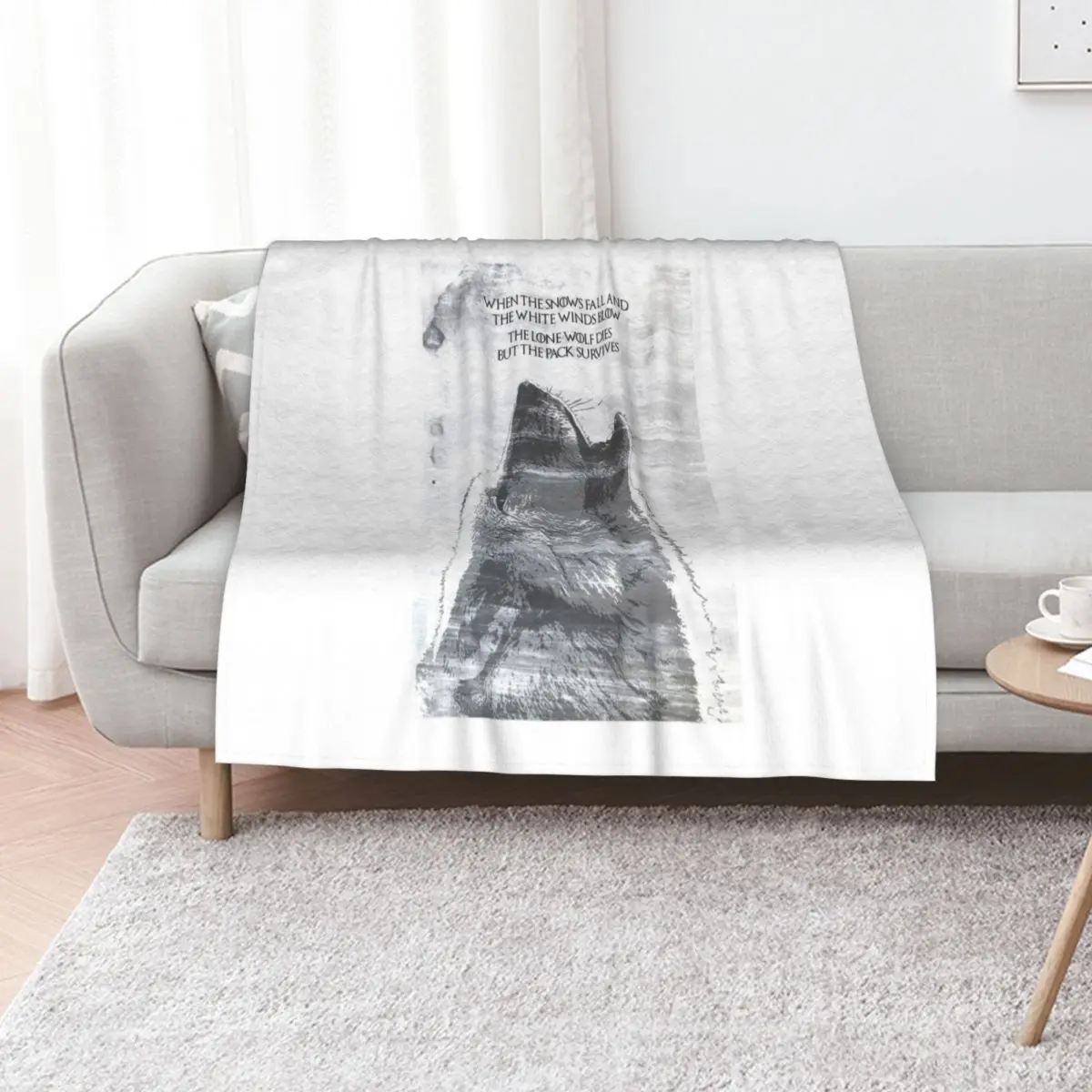 The Lone Wolf Dies But The Pack Survives Throw Blanket Quilt Cute cosplay anime manga Comforter Blankets