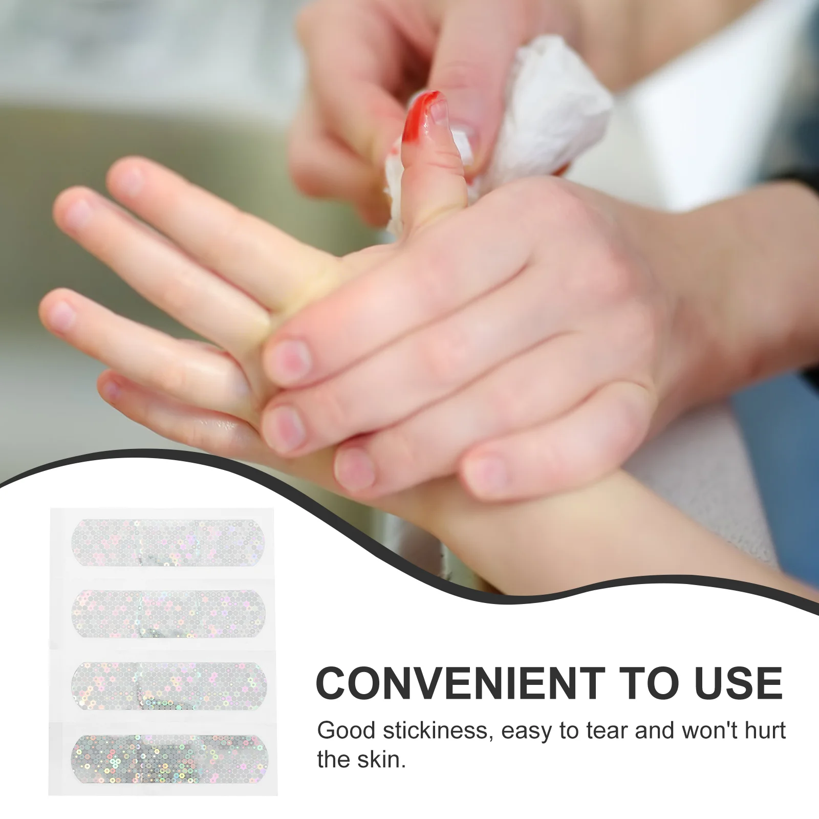 100 Pcs Breathable First Adhesive Bandages Daily Use Strip Nail Sticker Stickers to Weave Wound Small Pvc Travel