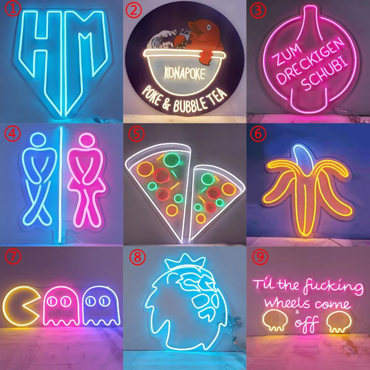 Customized High Quality Acrylic Cheap LED Neon Sign Light For Bar Coffee Shop Event Party Wedding Advertisement Show  Decoration