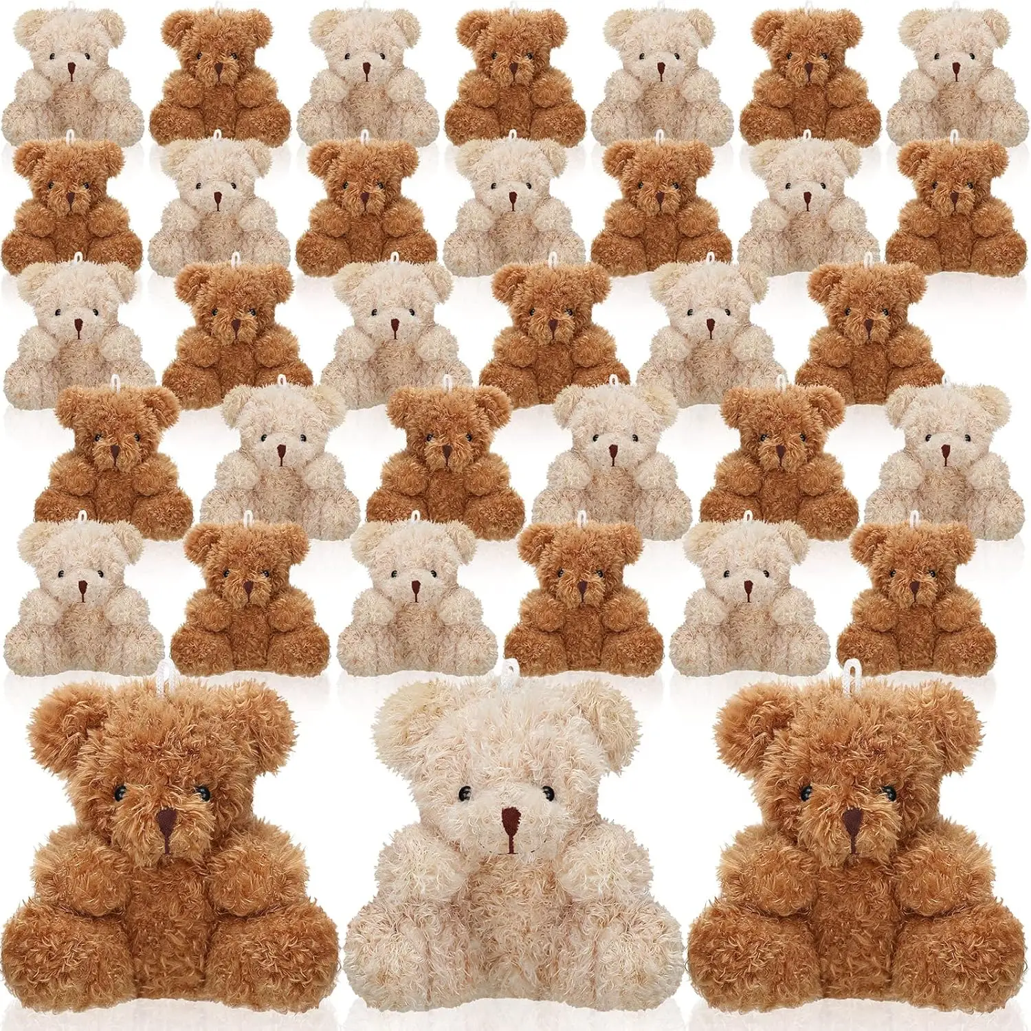 

12-96Pcs Valentines Teddy Bears Bulk Plush Mini Teddy Bear Stuffed Animals Soft Bear Doll for Birthday Baby Shower Party Favors