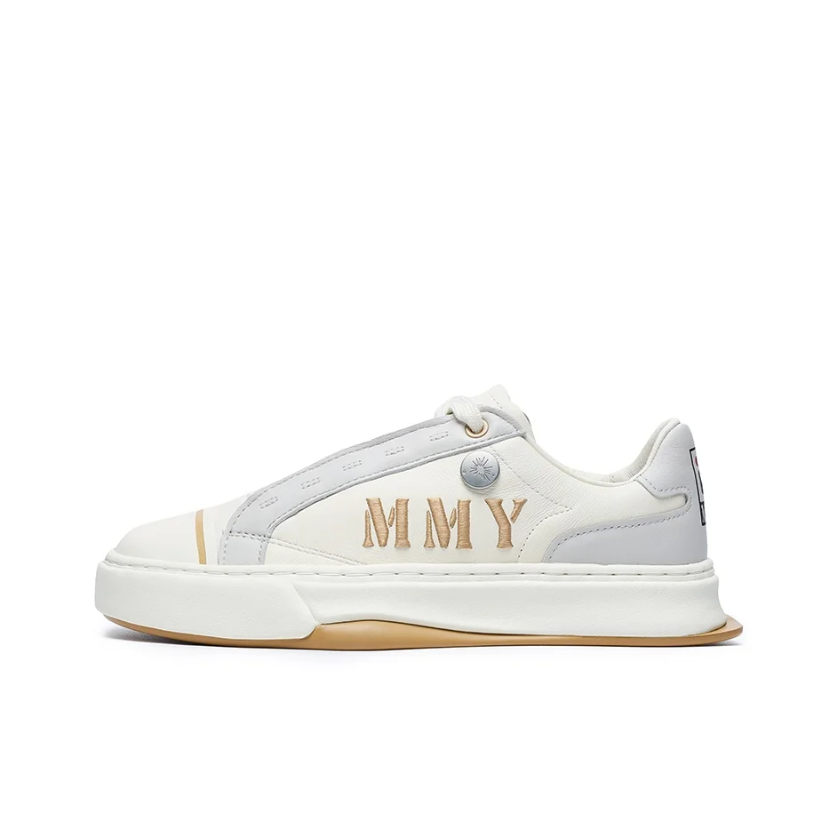 MIHARA YASUHIRO X FILA FM 4 Skateboard Shoes Women's Low Top Vanilla Ice/Antarctic Gray F12W234209FVA