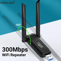 2.4G 300Mbps Wireless USB WiFi Repeater Extender WiFi Signal Amplifier Booster Long Range Wi-Fi Router Home Network Extension