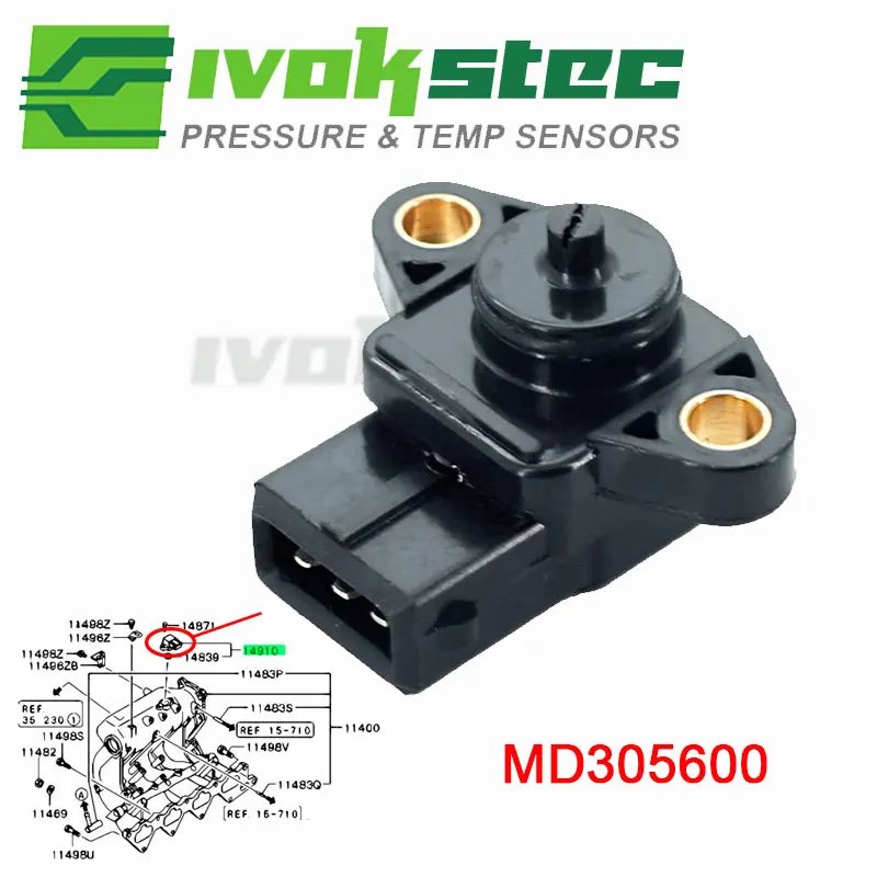 MD-MD de moda para requisitos particulares 305600   Sensor MAP para Mitsubishi 3000GT 91-99 Chrysler Sebring 03-04 Dodge Stratus 01-04 para Lancer 02-05
