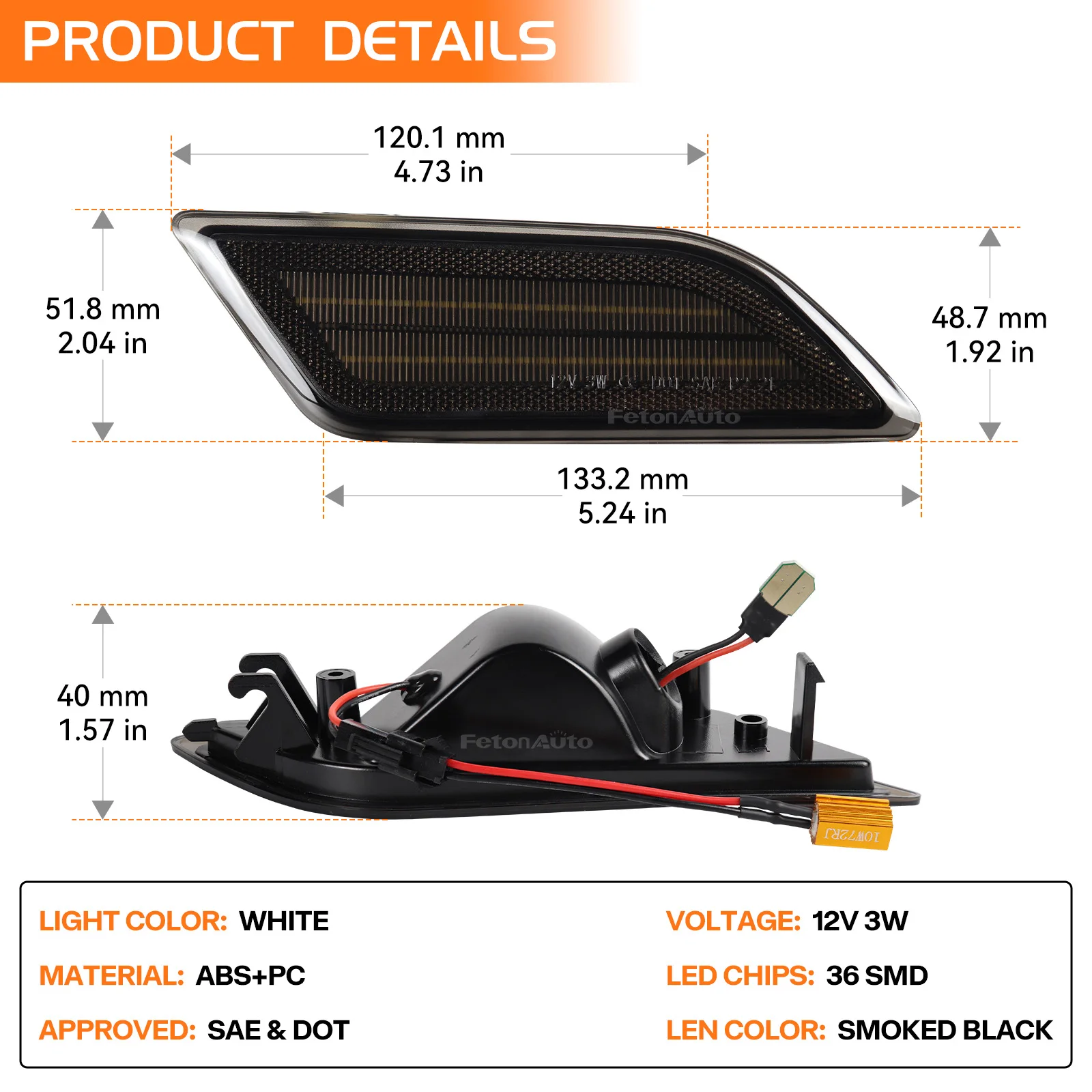 LED Fender Driving Side Marker Front Bumper Indicator Light For Mercedes Benz C-Class W204 C250 C300 C350 C63 AMG 2012-2014