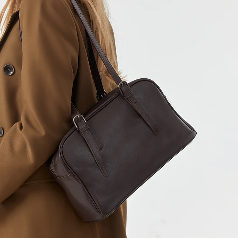 Oversized Tote Bag for Women Premium Top Layer Cowhide Leather 31cm Work Bag MultiFunctional Handbag Large Capacity Shoulder Bag