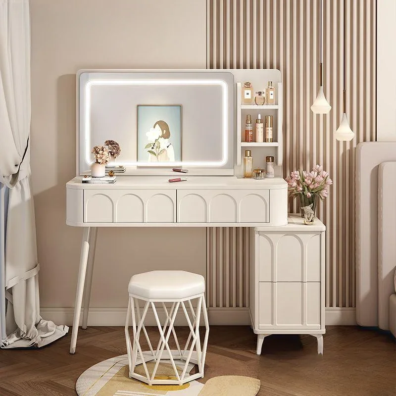 Cream wind dresser bedroom modern minimalist dresser with mirror small one 2023 new closet one.