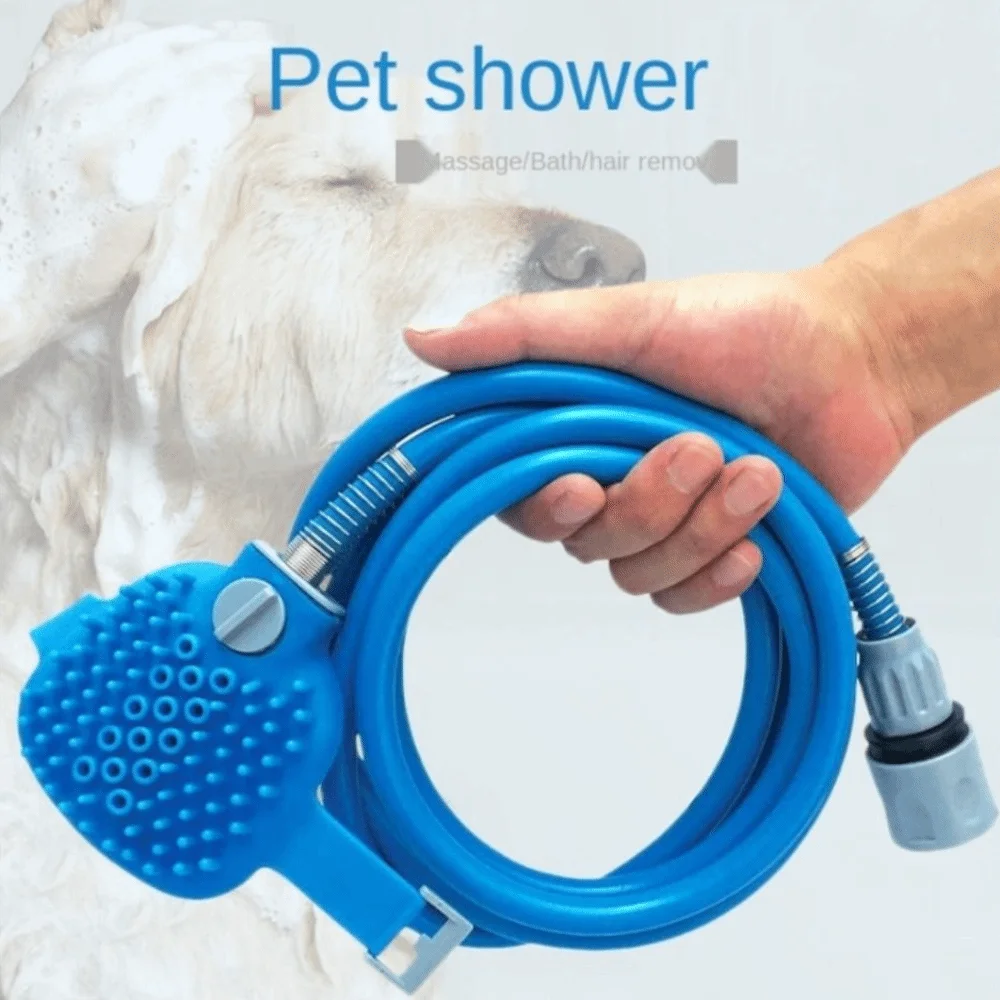 

Силиконовый материал, гаджет для купания домашних животных, дизайн насадки для душа, легкое купание, массажная щетка для собак, функция массажа, чистка домашних животных