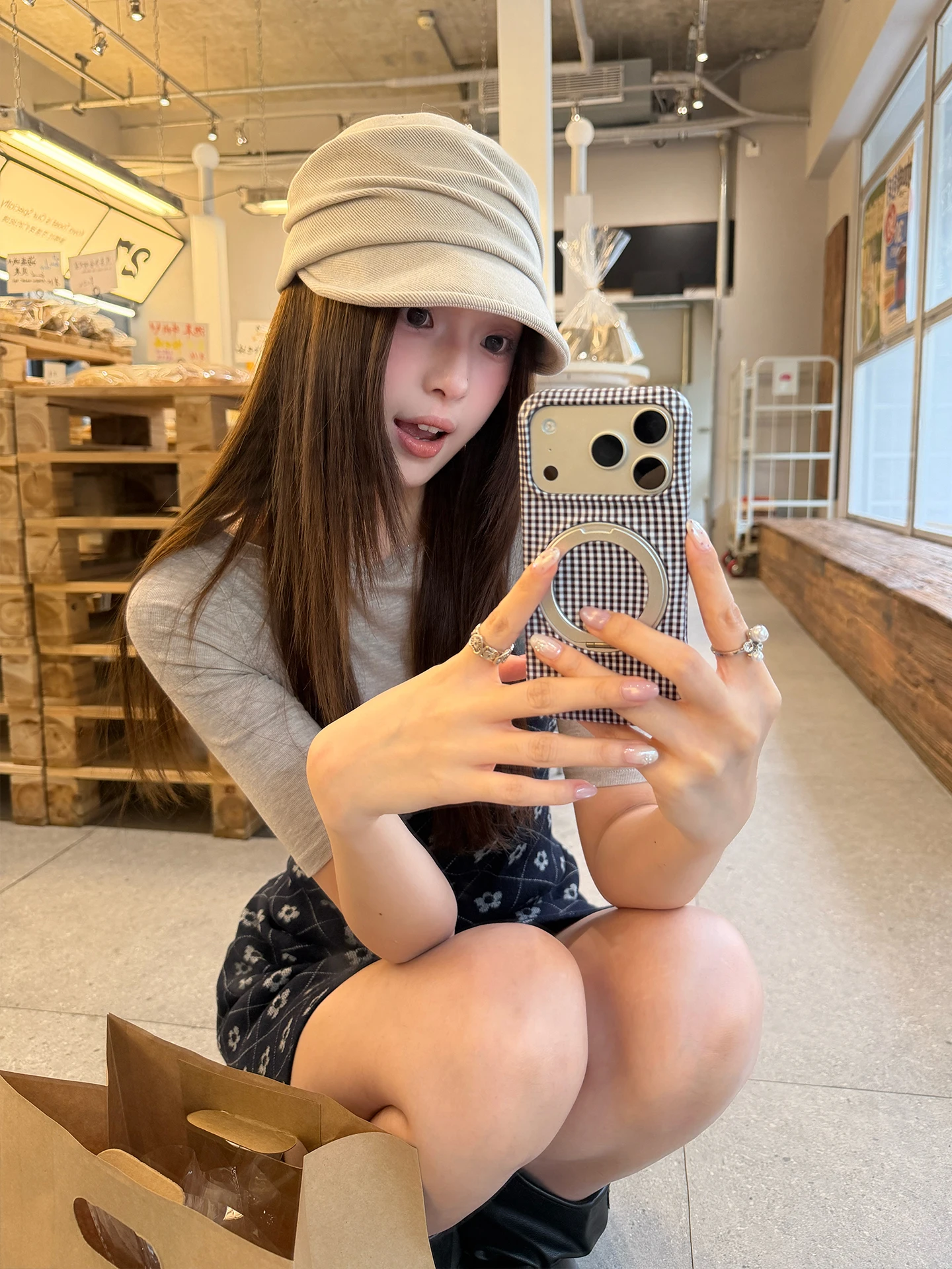 Korean Style Minimalist Irregular Pleated Newsboy Cap Women's Autumn Duck Bill Cap Slimming Face Newsboy Cap Niche Beret