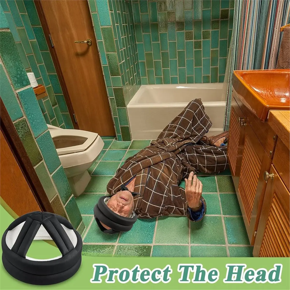ABJS Anti Fall Elder Head Safety for Adults Special Needs Thick Soft Protective Hat Adjustable Seniors Fall Prevention Head