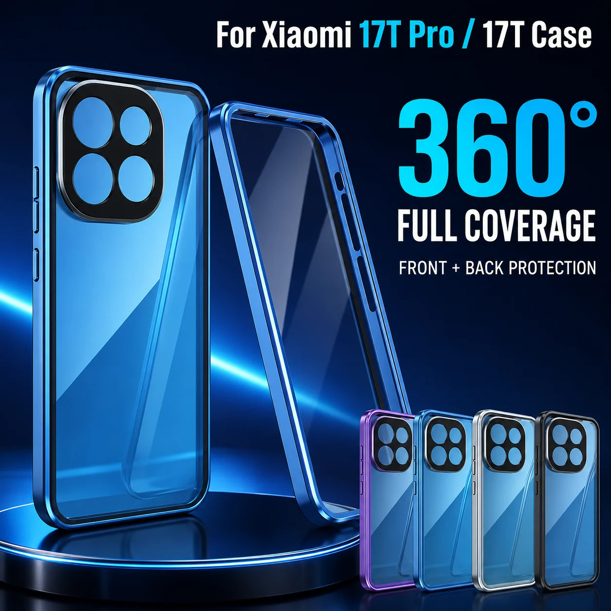 Case for Xiaomi 17T Pro/17T Luxury Tempered Glass 36° Full Coverage transparent Case for MI 17T Pro Shockproof Bumper Funda